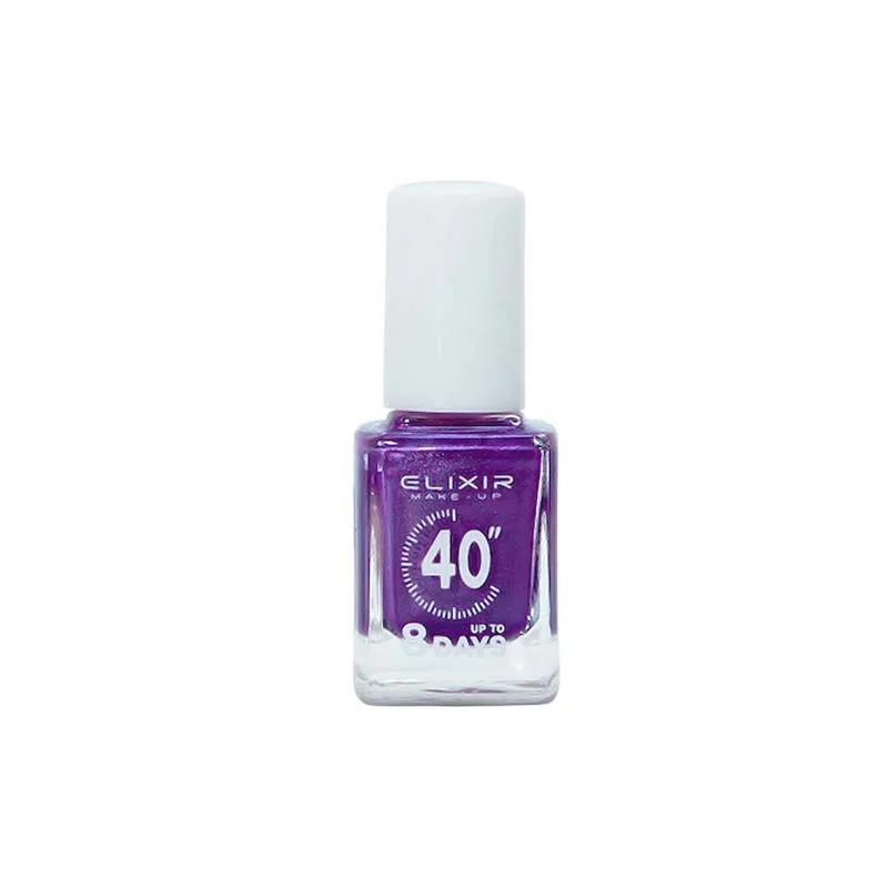 Elixir Fast Dry 40sec Nail Polish Βερνίκι Νυχιών Διάρκειας 8 ημερών 018 Exposed Βασιλικό Μεταλλικό Μωβ 13ml