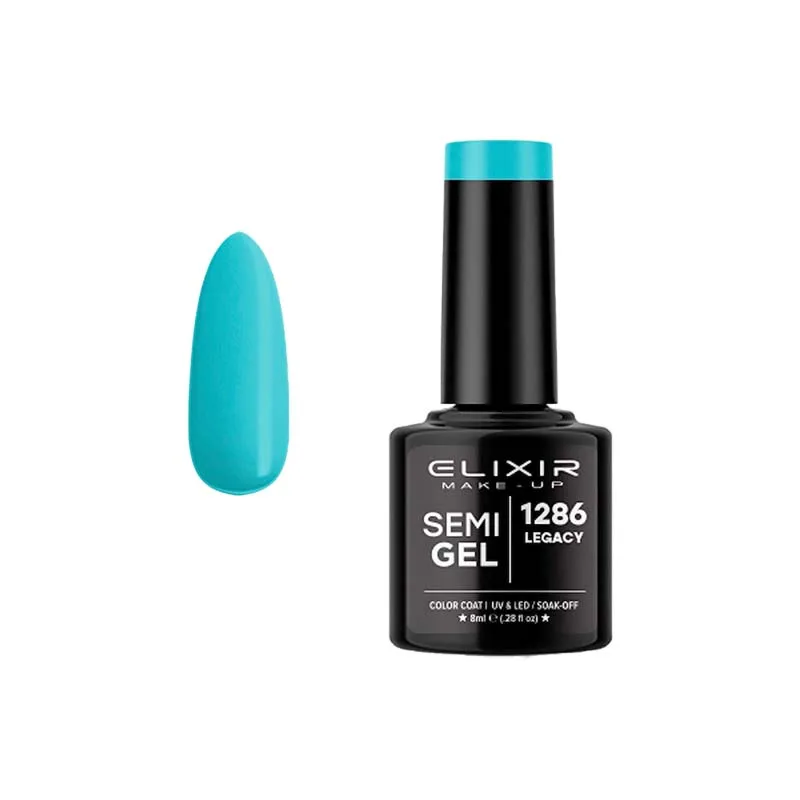 Elixir Professional Semi Gel Ημιμόνιμο Βερνίκι Νυχιών 1286 Legacy Φιστικί Χακί 8ml