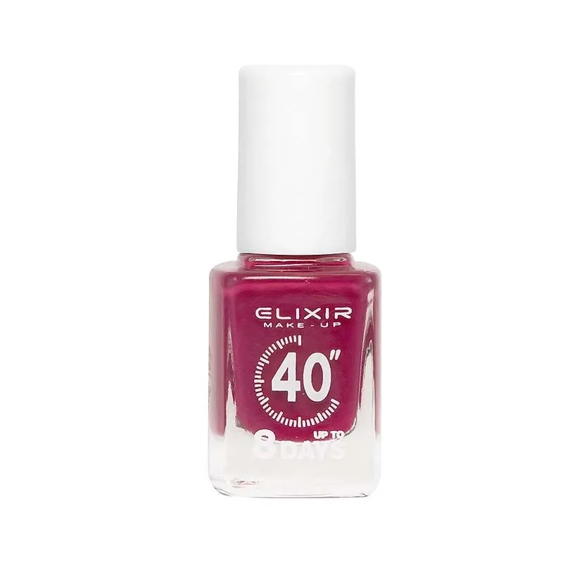 Elixir Fast Dry 40sec Nail Polish Βερνίκι Νυχιών Διάρκειας 8 ημερών 088 Claret Μωβ Φούξια 13ml