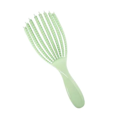D&H Flexible Hair Brush Curls Easy Detangling Βούρτσα Μαλλιών Εύκαμπτη για Μπούκλες 24,5 x 7,5cm Πράσινη