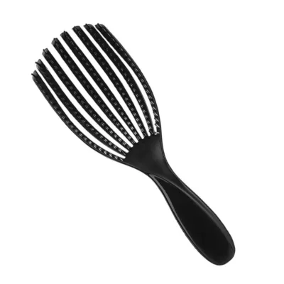 D&H Flexible Hair Brush Curls Easy Detangling Βούρτσα Μαλλιών Εύκαμπτη για Μπούκλες 24,5 x 7,5cm Μάυρη