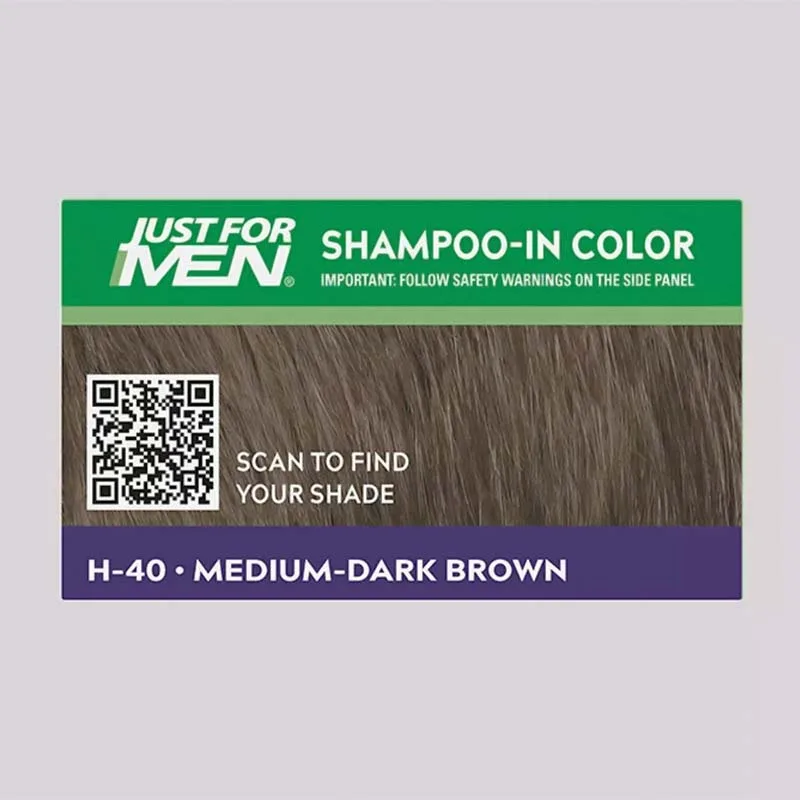 Just For Men Hair Shampoo - in Color Σετ Χρωμοσαμπουάν H-40 Medium Dark Brown Καστανό