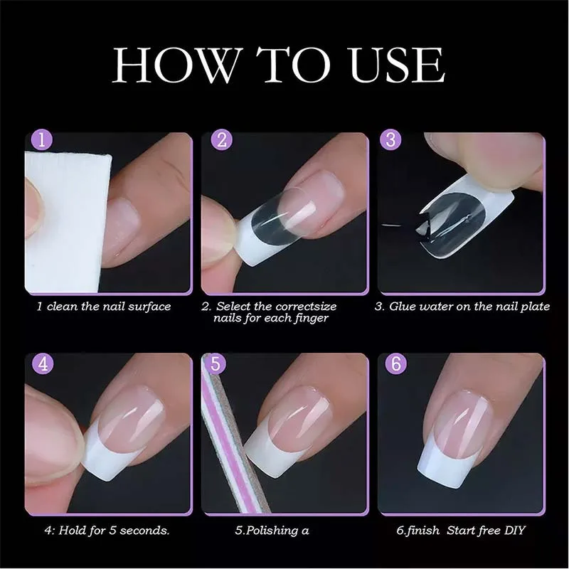 WD-Tips-Τεχνιτών-Nυχιών-Γαλλικό-Μανικούρ-Τετράγωνα-1 WD Tips Τεχνιτών Nυχιών Γαλλικό Μανικούρ Τετράγωνα -