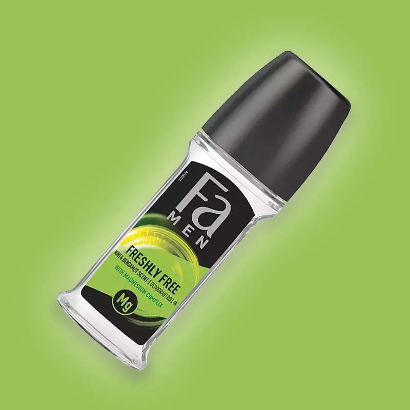 Fa Men Freshly Free Roll - On Deodorant with Magnesium Complex Mint & Bergamot Αποσμητικό 50ml