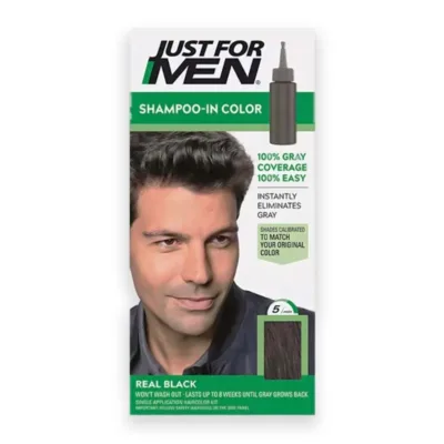 Just For Men Hair Shampoo - in Color Σετ Χρωμοσαμπουάν H-55 Real Black Μαύρο