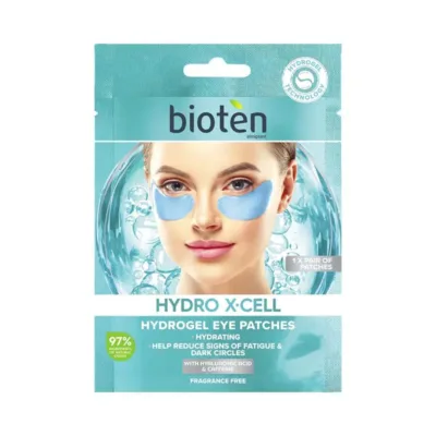 Bioten Hydro X Cell Eye Patches με Υαλουρονικό οξύ και Καφεΐνη κατά των Μαύρων Κύκλων 1pair