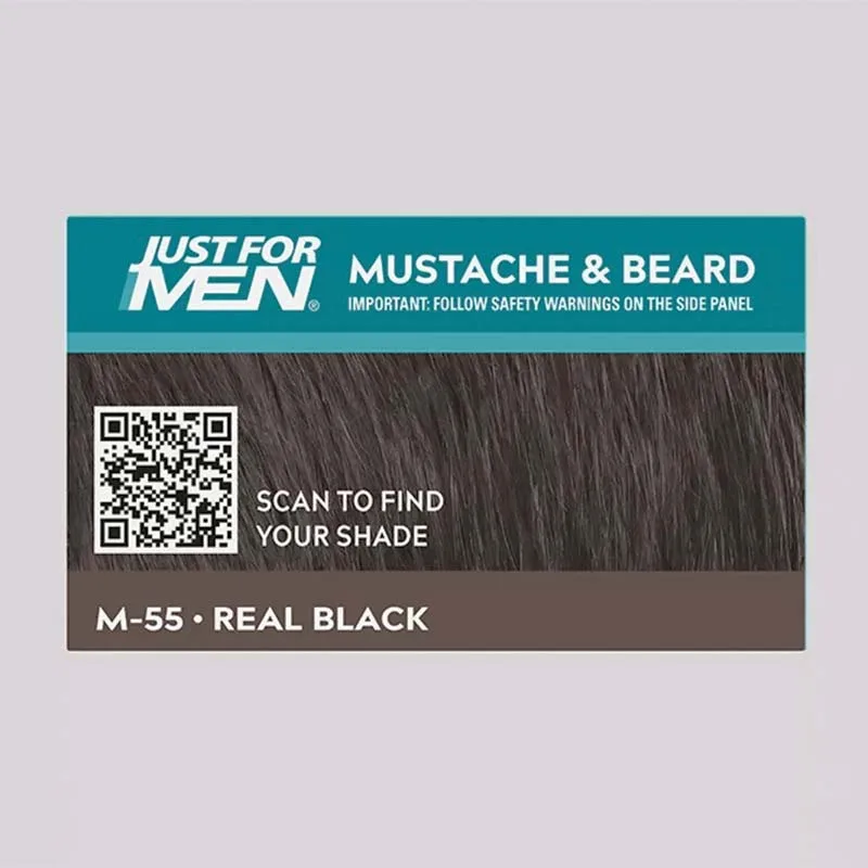 Just For Men Beard & Mustache Color Gel - Σετ Βαφής για Γένια & Μουστάκι Μ-55 Real Black Μαύρο