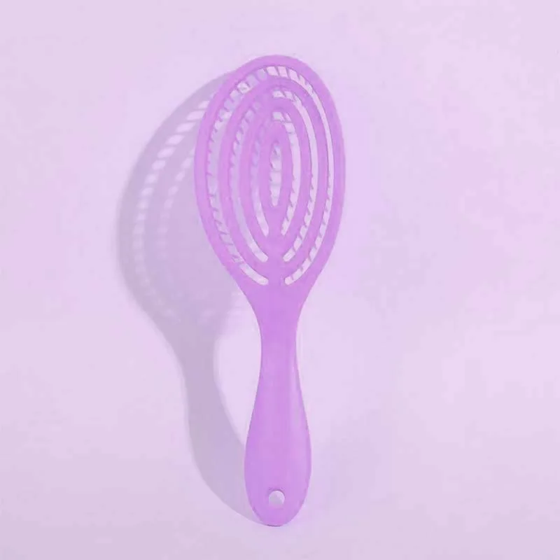 D&H Flexible Hair Brush Easy Detangling Βούρτσα Μαλλιών για Εύκολο Ξεμπέρδεμα 23cm Μωβ Ροζ