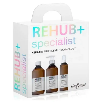 Helen Seward Rehub+ Specialist Keratin Multilevel Technology Κιτ Κερατίνης για Αναδόμησης Κατεστραμμένων Μαλλιών- Rebuilding Filler 480ml, Regenerating Treatment 480ml & Finisher Oil 240ml