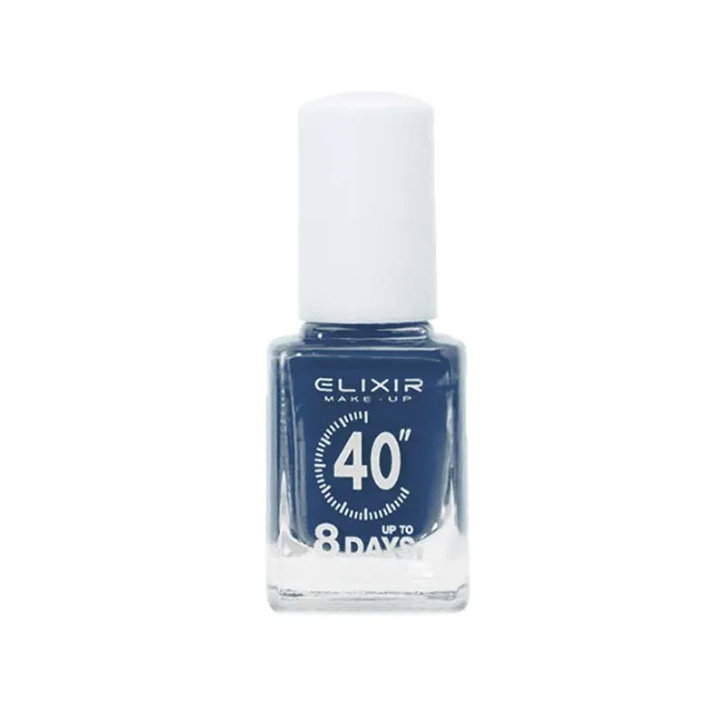 Elixir Fast Dry 40sec Nail Polish Βερνίκι Νυχιών Διάρκειας 8 ημερών 85 Σκούρο Μπλέ Ραφ 13ml