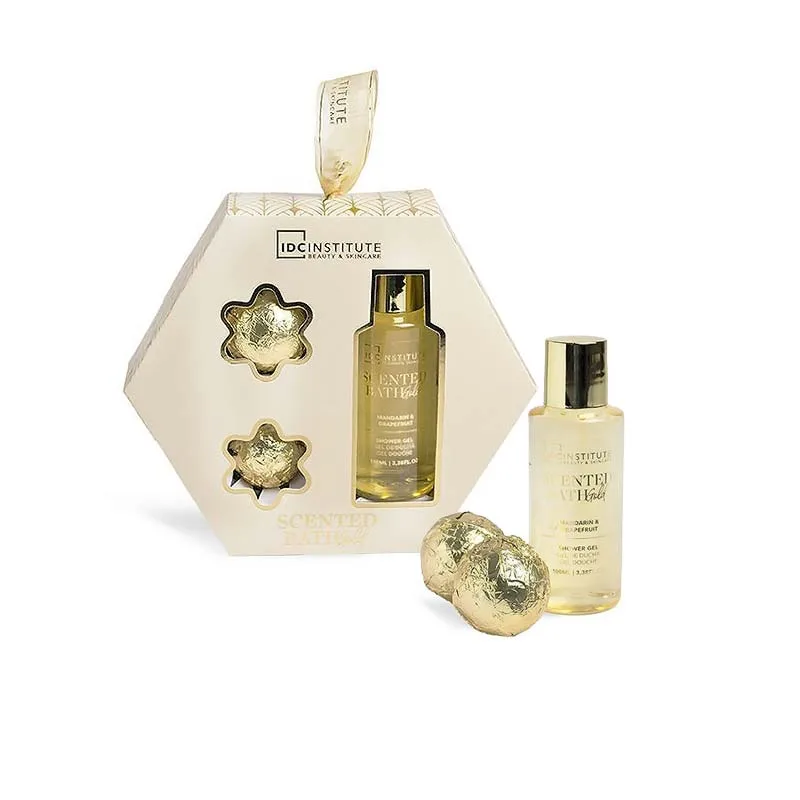 IDC Scented Bath Gold Βath Set - Σετ Περιποίησης 18 x 15,5 x 4cm