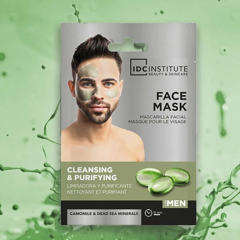 IDC Institute Cleaning & Purifying Mask for Men Μάσκα Καθαρισμού & Αφαίρεσης της Λιπαρότητας για Άντρες 15gr