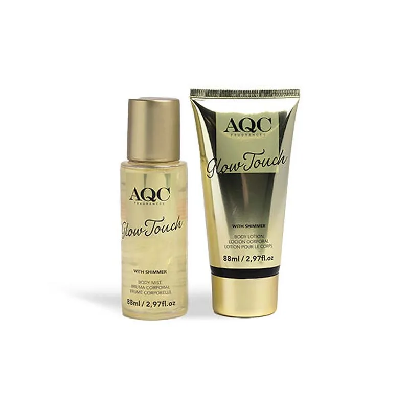 AQC Glow Touch Shimmer Set Gold Body Lotion 88ml & Body Mist 88ml Γλυκό Τροπικό Άρωμα AQC Glow Touch Shimmer Set Gold Body Lotion 88ml & Body Mist 88ml Γλυκό Τροπικό Άρωμα