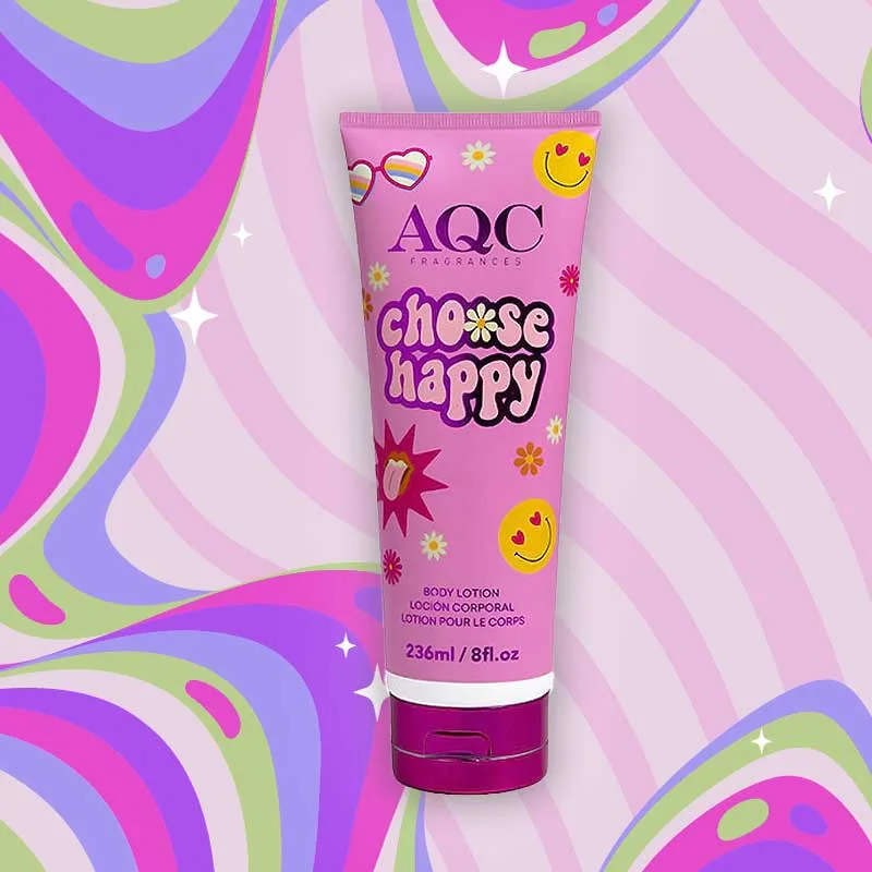 AQC Pinky Flow Choose Happy Body Lotion Κρέμα Σώματος Λουλουδένιο Άρωμα 236ml