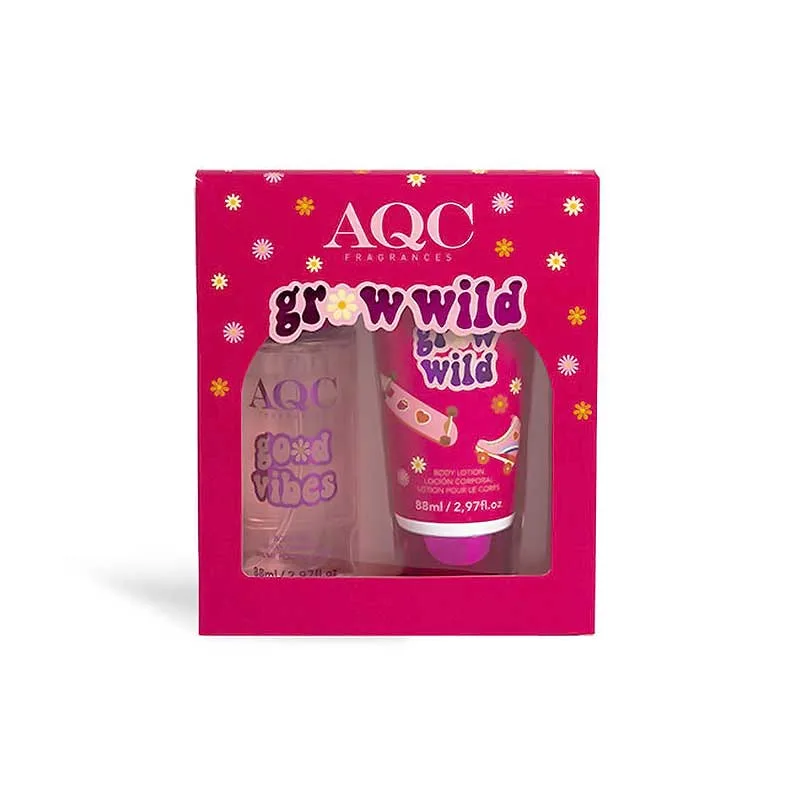AQC Pinky Flow Grow Wild Set Body Lotion 88ml & Body Mist 88ml Λουλουδένιο Άρωμα
