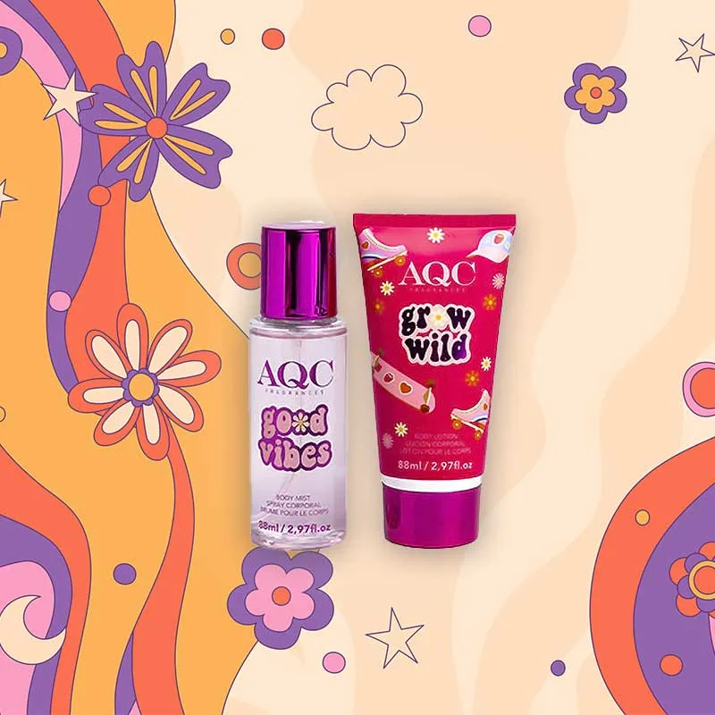 AQC Pinky Flow Grow Wild Set Body Lotion 88ml & Body Mist 88ml Λουλουδένιο Άρωμα AQC Pinky Flow Grow Wild Set Body Lotion 88ml & Body Mist 88ml Λουλουδένιο Άρωμα