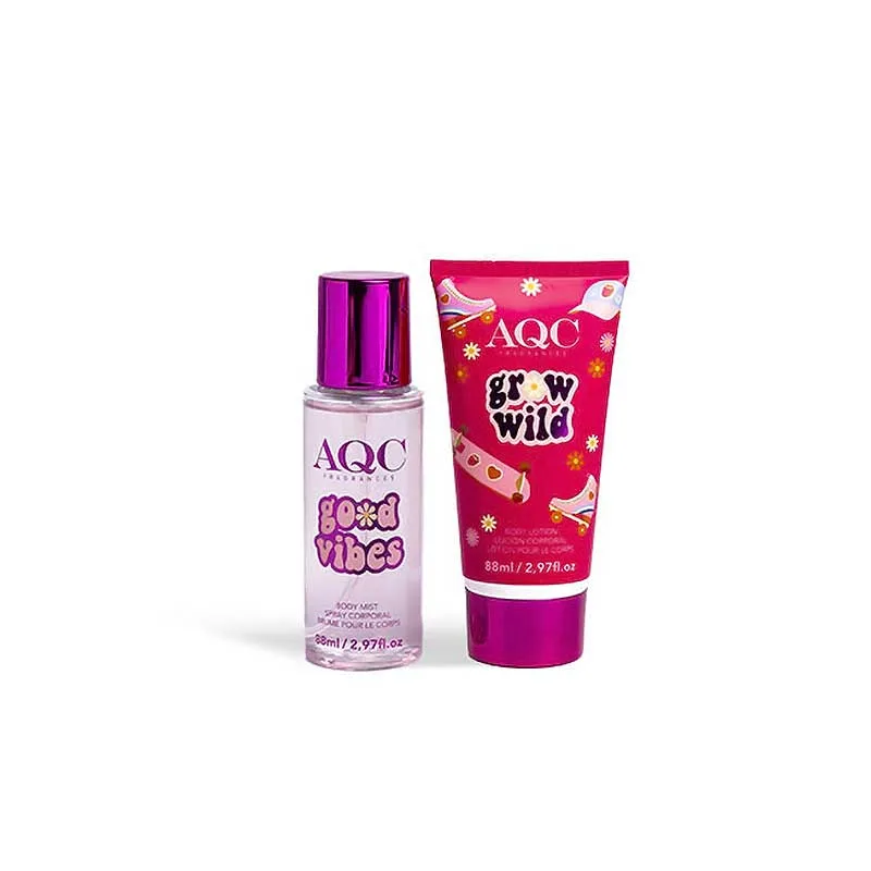 AQC Pinky Flow Grow Wild Set Body Lotion 88ml & Body Mist 88ml Λουλουδένιο Άρωμα AQC Pinky Flow Grow Wild Set Body Lotion 88ml & Body Mist 88ml Λουλουδένιο Άρωμα