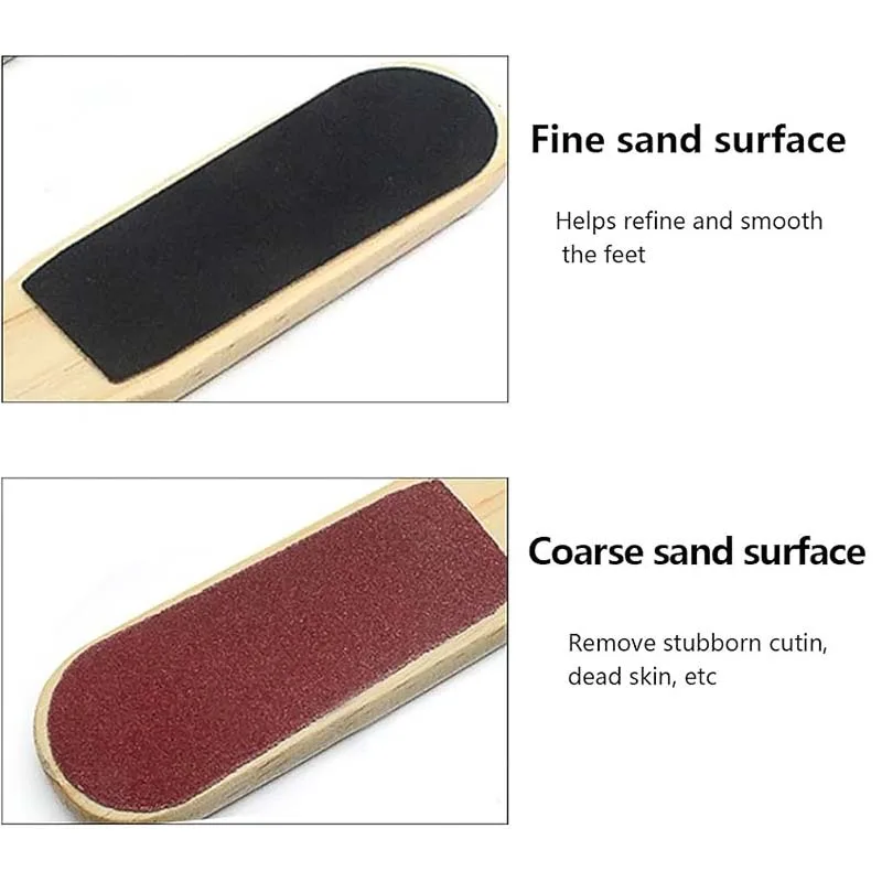WD Wooden Foot File - Διπλή Ράσπα Καθαρισμού Ποδιών Ξύλινη 26cm