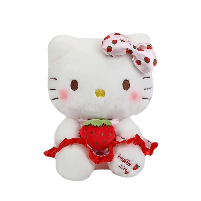 VIP Baby Dolls Stuffed Straberry Hello Kitty, Λούτρινο Γατάκι Λευκό 30cm