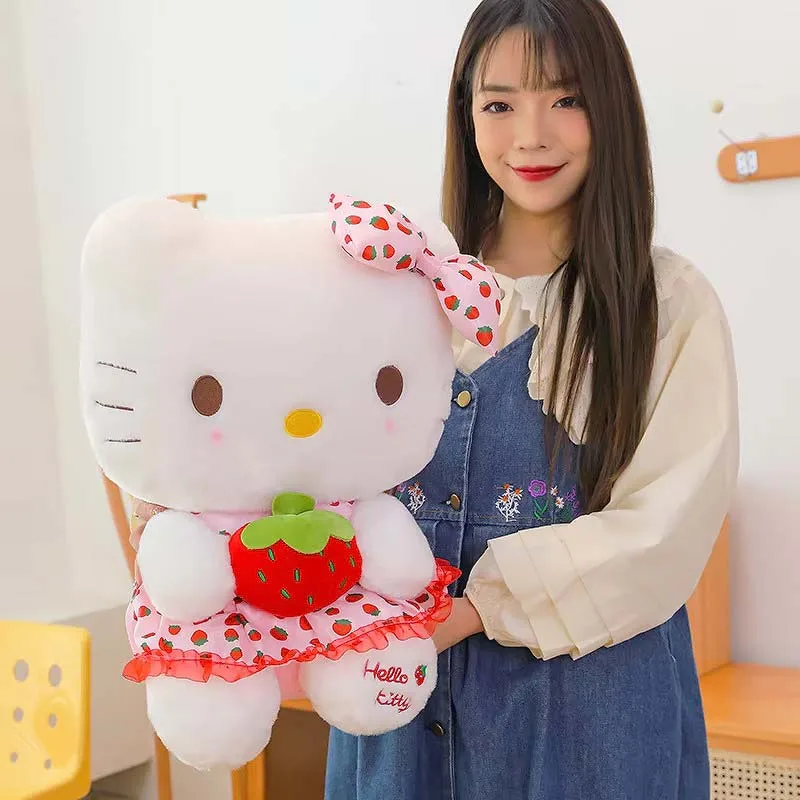 VIP Baby Dolls Stuffed Straberry Hello Kitty, Λούτρινο Γατάκι Λευκό 50cm VIP Baby Dolls Stuffed Straberry Hello Kitty, Λούτρινο Γατάκι Λευκό 50cm