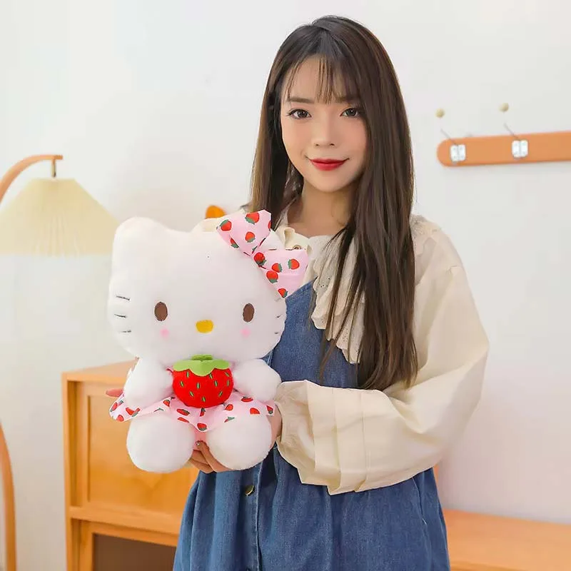 VIP Baby Dolls Stuffed Straberry Hello Kitty, Λούτρινο Γατάκι Λευκό 30cm VIP Baby Dolls Stuffed Straberry Hello Kitty, Λούτρινο Γατάκι Λευκό 30cm