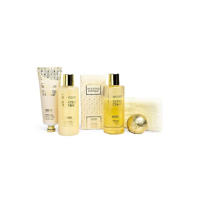 12125b IDC Scented Bath Gold 6 Pcs Gift Box - Σετ Περιποίησης 28 x 28 x 6cm