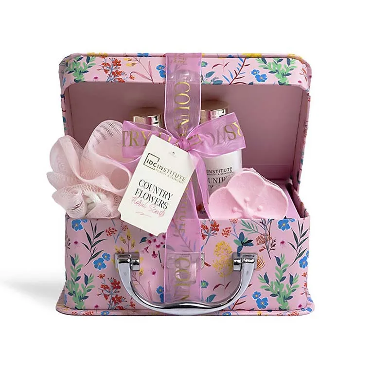 IDC Country Flowers Case 4 Pcs - Σετ Περιποίησης 19 x 18 x 14 cm