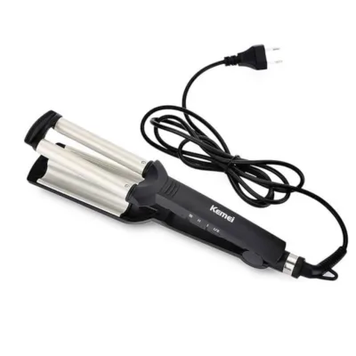 Kemei ΚΜ-2022 Ceramic Curling Iron Διπλό Ψαλίδι Μαλλιών για Κυματιστό Look 55W