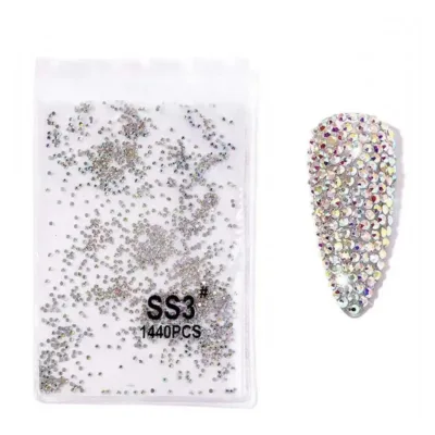 WD Micro Crystalized Rhine Stones Διακοσμητικά Στρας Νυχιών Ιριδίζοντα SS3 1440pcs