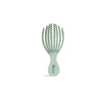 IDC Natural Fibers Handle Hair Brush Easy Detangling Βούρτσα Μαλλιών Εύκαμπτη 100% ανακυκλώσιμη 16cm Green