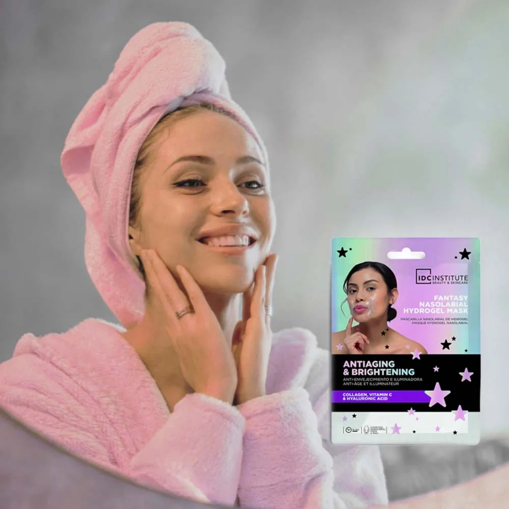 IDC Fantasy Nasolabial Hydrogel Glitter Mask Μάσκα για γύρω απο τα Χείλια και τη Μύτη με Υδατικό τζελ & Γκλίτερ 1 pair 12gr