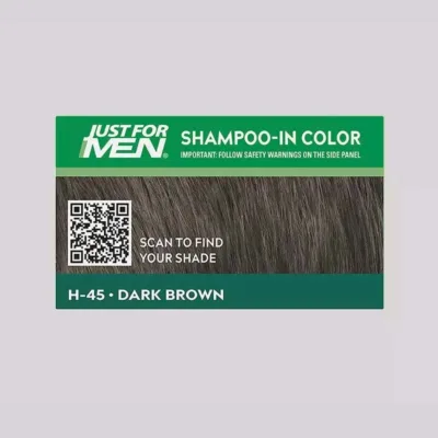 Just For Men Hair Shampoo - in Color Σετ Χρωμοσαμπουάν H-45 Dark Brown Black Πολύ Σκούρο Καστανό