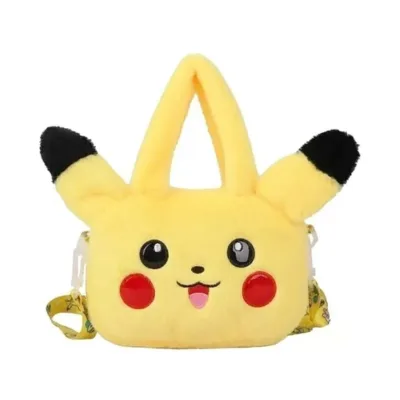 VIP Baby Dolls Pikachu Bag - Λούτρινη Τσάντα Χειρός & Ώμου 20 x 15 x 5,5 cm Κίτρινη