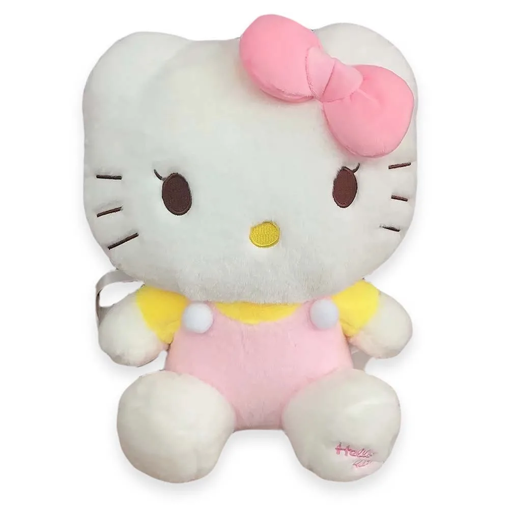 VIP Baby Dolls Kitty Backpack - Λούτρινη Τσάντα Πλάτης Για Κορίτσια 28 x 26 x 13cm Λευκή Ροζ