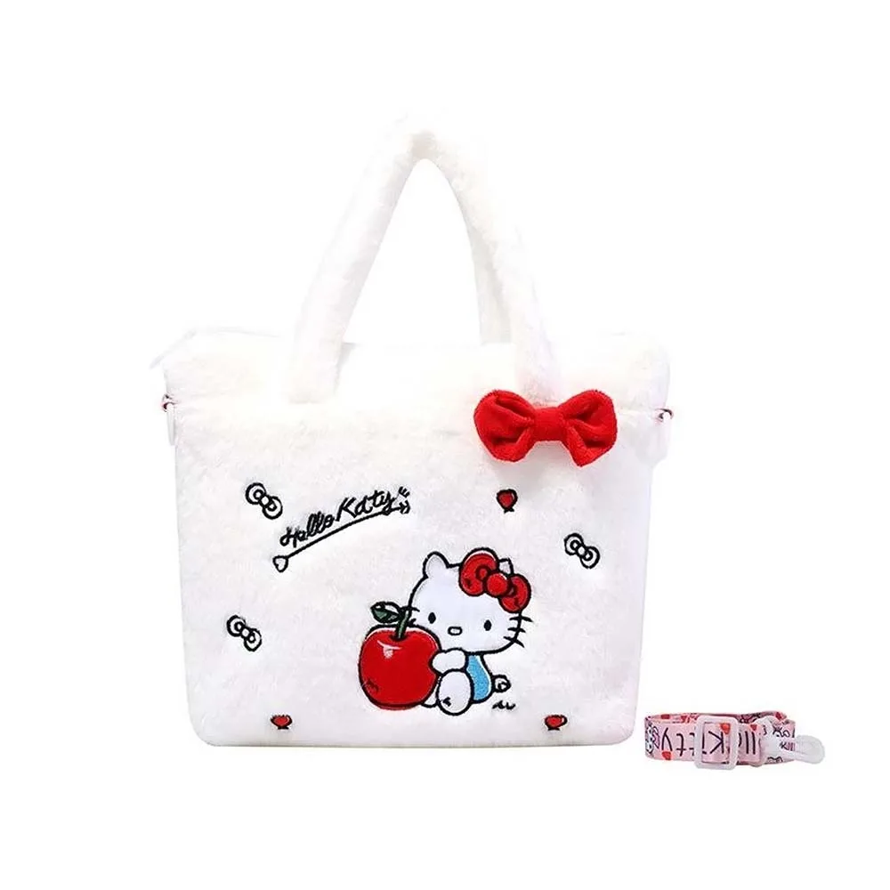 VIP Baby Dolls Kitty Bag - Λούτρινη Τσάντα Χειρός & Ώμου 28 x 15 cm Λευκή