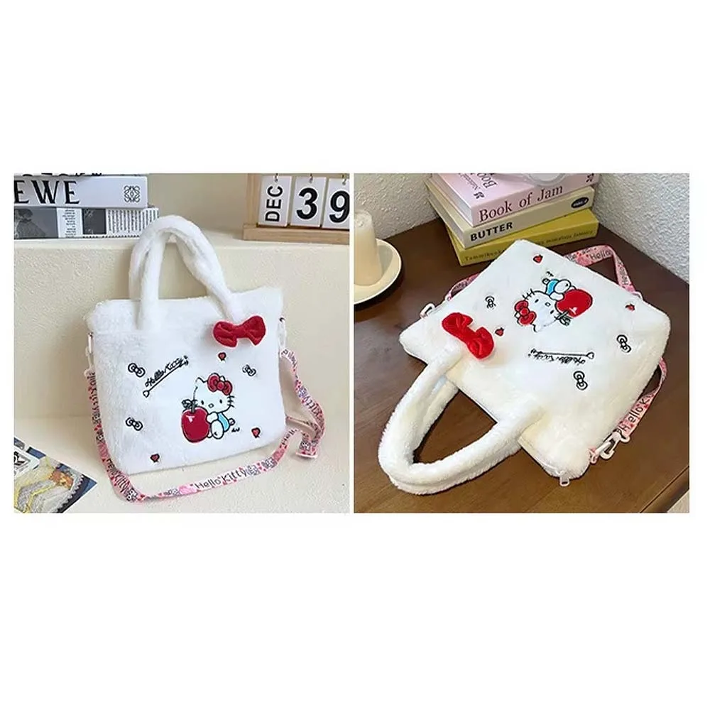 VIP Baby Dolls Kitty Bag - Λούτρινη Τσάντα Χειρός & Ώμου 28 x 15 cm Λευκή VIP Baby Dolls Kitty Bag - Λούτρινη Τσάντα Χειρός & Ώμου 28 x 15 cm Λευκή