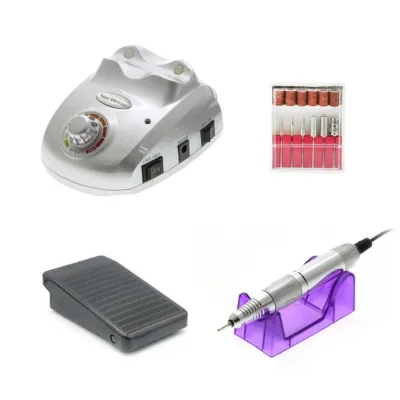 Nail Master Nail Glazing Machine - Τροχός Νυχιών Ρεύματος με Πεντάλ 35000 Rpm 65W Silver