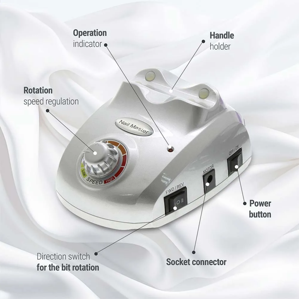 Nail Master Nail Glazing Machine - Τροχός Νυχιών Ρεύματος με Πεντάλ 35000 Rpm 65W Silver Nail Master Nail Glazing Machine - Τροχός Νυχιών Ρεύματος με Πεντάλ 35000 Rpm 65W Silver
