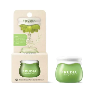 FRUDIA Green Grape Pore Control Cream Vegan Mini Κρέμα Προσώπου για Ρύθμιση Λιπαρότητας & Μείωση Μαύρων Στιγμάτων 10gr