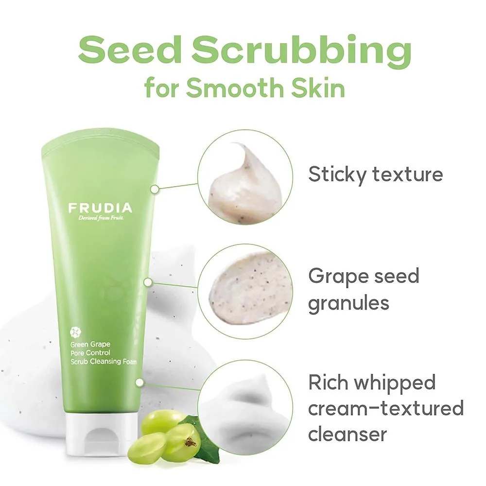 Frudia-Green-Grape-Pore-Control-Scrub-Cleansing-Foam-Απολεπιστικός-Αφρός-Καθαρισμού-Προσώπου-145ml-2 Frudia Green Grape Pore Control Scrub Cleansing Foam Απολεπιστικός Αφρός Καθαρισμού Προσώπου 145ml