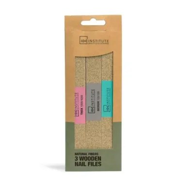 IDC Natural Fibers Nail File Set - 3 Χάρτινες Λίμες Νυχιών 2 Επιφανειών 5 Τραχύτητες 18cm