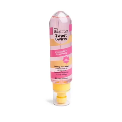 IDC Sweet Swirls Oil Control Foaming Facial Cleanser Pineapple & Strawberry - Αφρός Καθαρισμού Προσώπου 200ml Ανανάς & Φράουλα