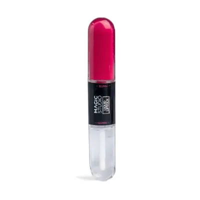 IDC Magic Studio Double Liquid Lipstick & Lipgloss Κραγιόν & Lipgloss 7,8ml 02 Ροζ Ματζέντα