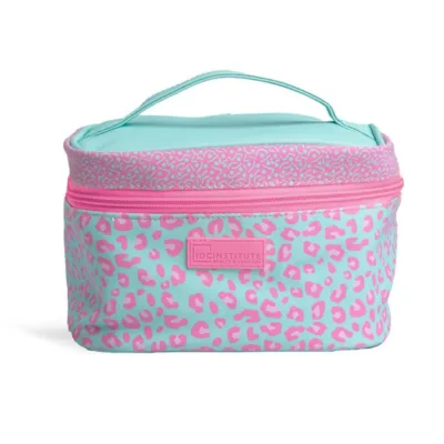 IDC Institute Cosmetic Bag Νεσεσέρ Καλλυντικών 21 x 15 x 14cm Ροζ - Φιστικί