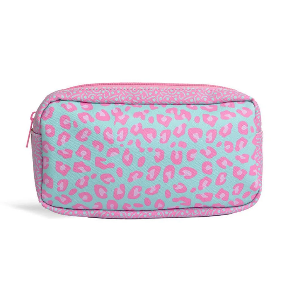 IDC Institute Cosmetic Bag Νεσεσέρ Καλλυντικών 18 x 10 x 5cm Ροζ - Φιστικί