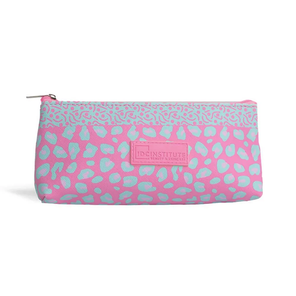 IDC Institute Cosmetic Bag Νεσεσέρ Καλλυντικών 19,5 x 8,5cm Ροζ - Φιστικί