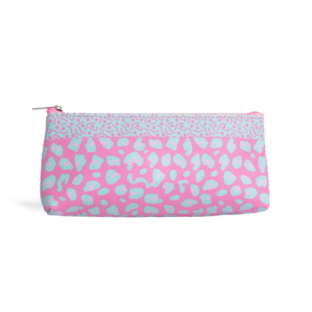 90315b1 IDC Institute Cosmetic Bag Νεσεσέρ Καλλυντικών 19,5 x 8,5cm Ροζ - Φιστικί