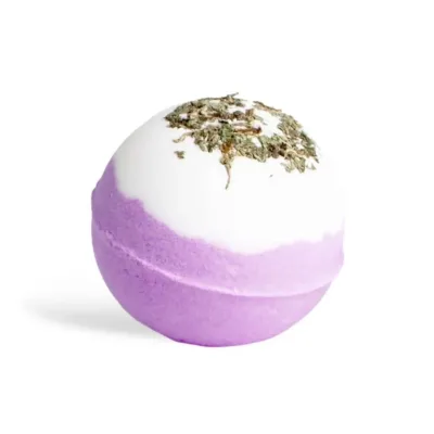 IDC Institute Flower Bath Ball Fizzer Violet Βιολέτα 100gr