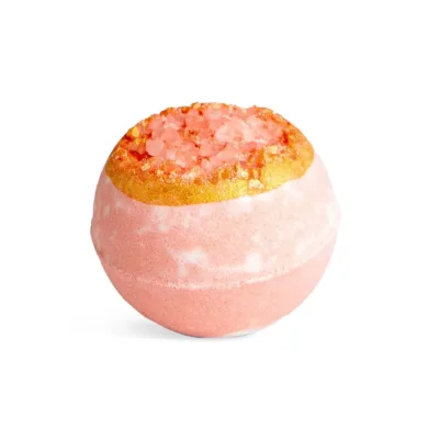 IDC Institute 2 in 1 Flower Bath Ball Fizzer & Salts Sakura - Άνθος Κερασιάς 100gr