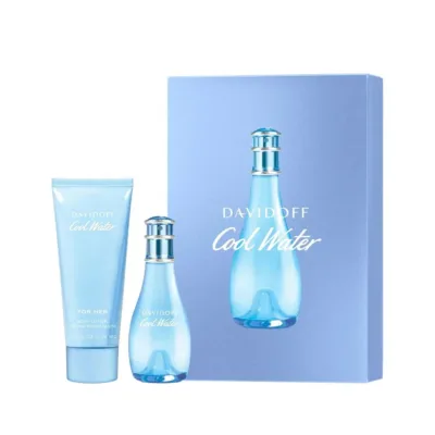 Davidoff Cool Water Women's Perfume Set Άρωμα EDT 30ml & Body Lotion 75ml